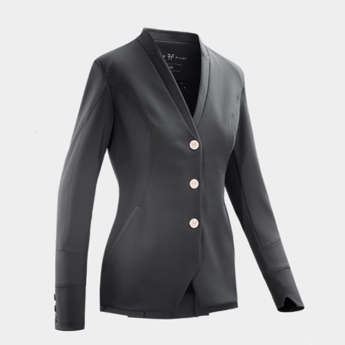 EQ-ShowJacket-04 320G 81% Nylon 19% Spandex-V-Collar Horse Riding Show Jacket