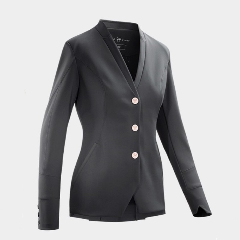 EQ-ShowJacket-04 320G 81% Nylon 19% Spandex-V-Collar Horse Riding Show Jacket 