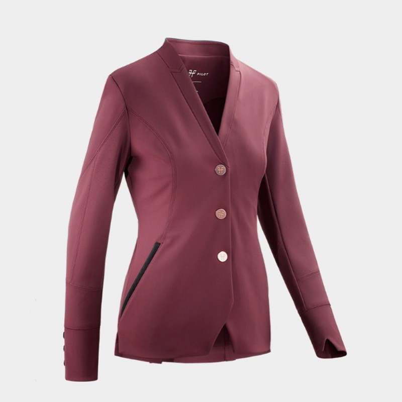 EQ-ShowJacket-04 320G 81% Nylon 19% Spandex-V-Collar Horse Riding Show Jacket 