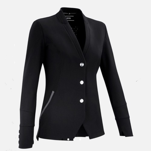 EQ-ShowJacket-04 320G 81% Nylon 19% Spandex-V-Collar Horse Riding Show Jacket