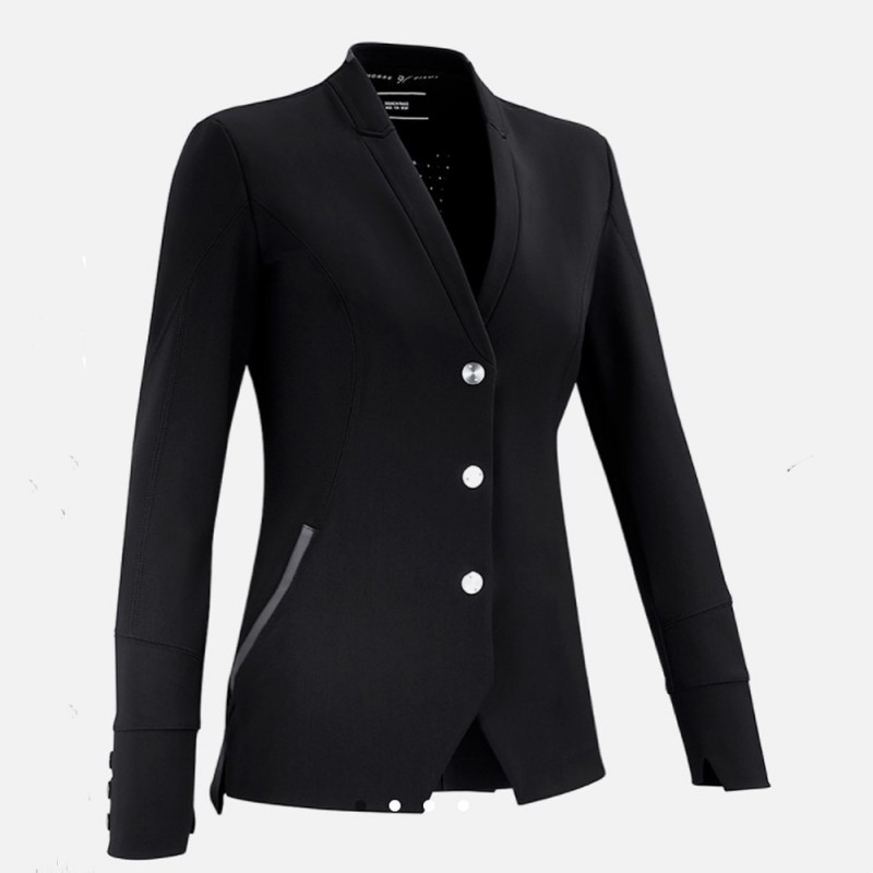 EQ-ShowJacket-04 320G 81% Nylon 19% Spandex-V-Collar Horse Riding Show Jacket 