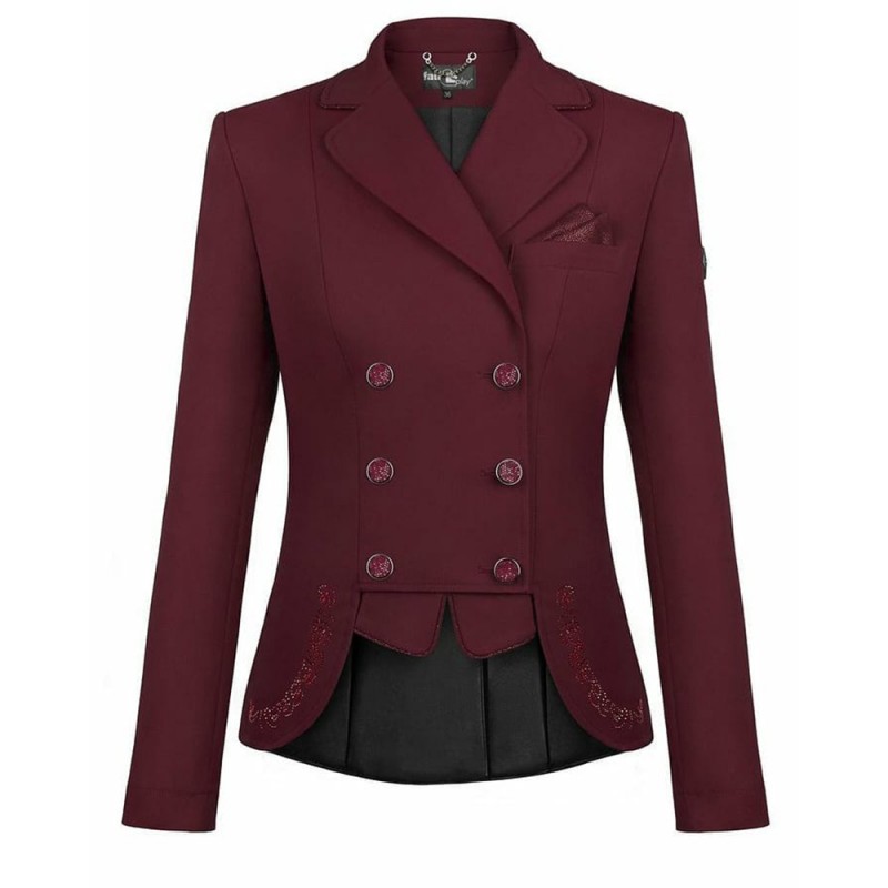 EQ-ShowJacket-05 350G 75% Nylon 25% Spandex-Competition Dressage Riding Shadbelly Show Coat 