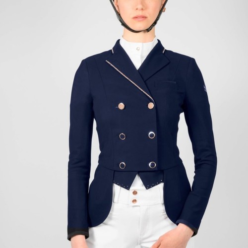 EQ-ShowJacket-05 350G 75% Nylon 25% Spandex-Competition Dressage Riding Shadbelly Show Coat