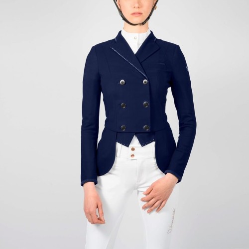 EQ-ShowJacket-05 350G 75% Nylon 25% Spandex-Competition Dressage Riding Shadbelly Show Coat