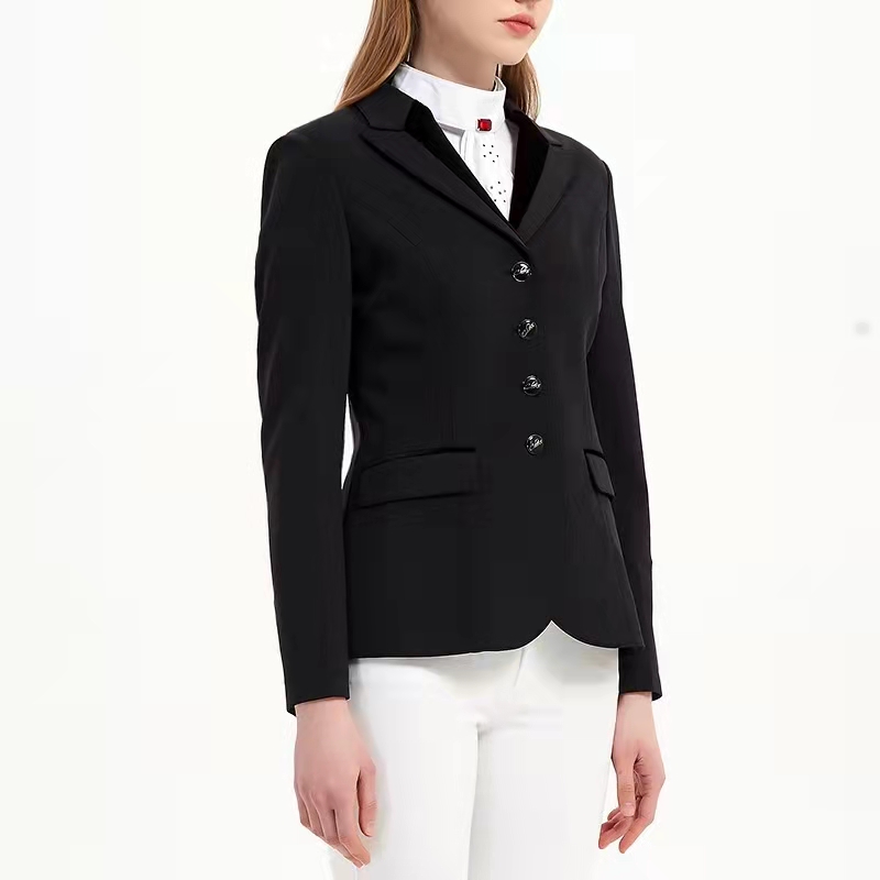 EQ-ShowJacket-06 350G 81% Nylon 19% Spandex-Equestrian Horse Riding Show Jacket 