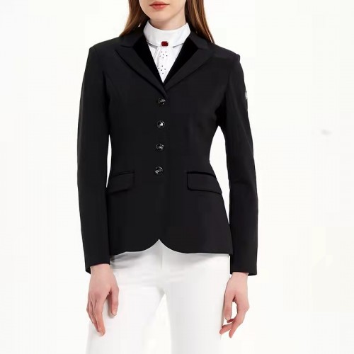 EQ-ShowJacket-06 350G 81% Nylon 19% Spandex-Equestrian Horse Riding Show Jacket