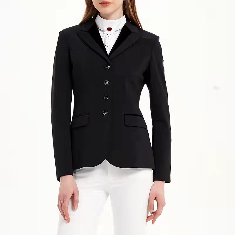 EQ-ShowJacket-06 350G 81% Nylon 19% Spandex-Equestrian Horse Riding Show Jacket 