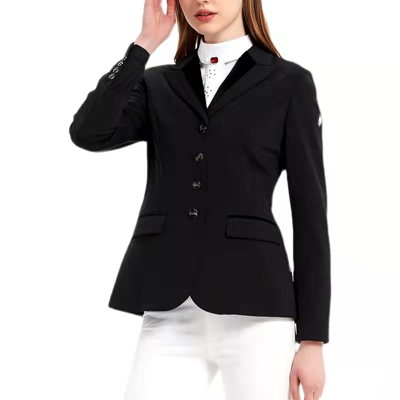 EQ-ShowJacket-06 350G 81% Nylon 19% Spandex-Equestrian Horse Riding Show Jacket 