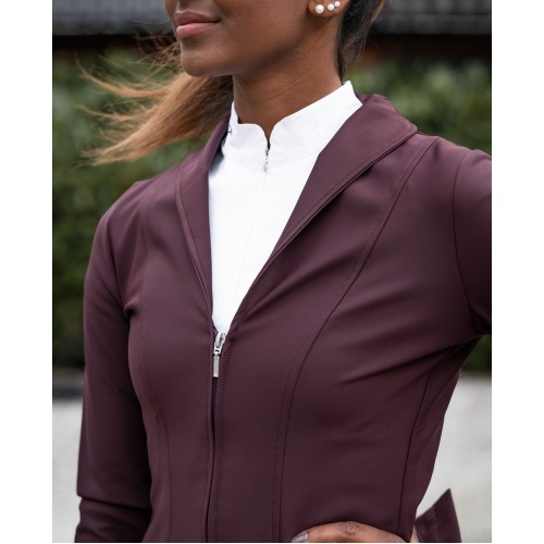 EQ-ShowJacket-07 350G 62% Nylon 38% Spandex-Zipper Technical Equestrian Show Jacket