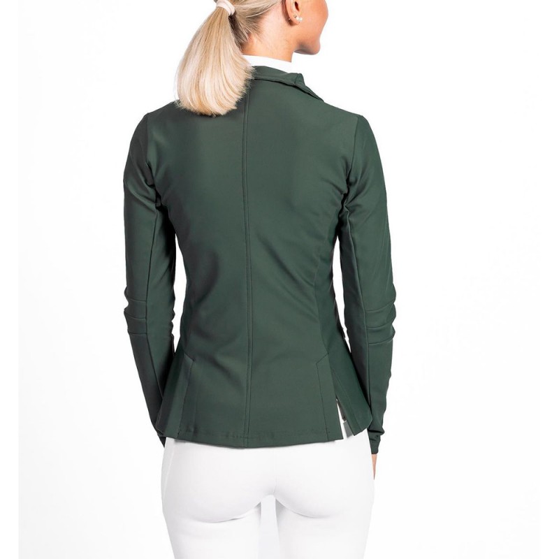 EQ-ShowJacket-07 350G 62% Nylon 38% Spandex-Zipper Technical Equestrian Show Jacket 