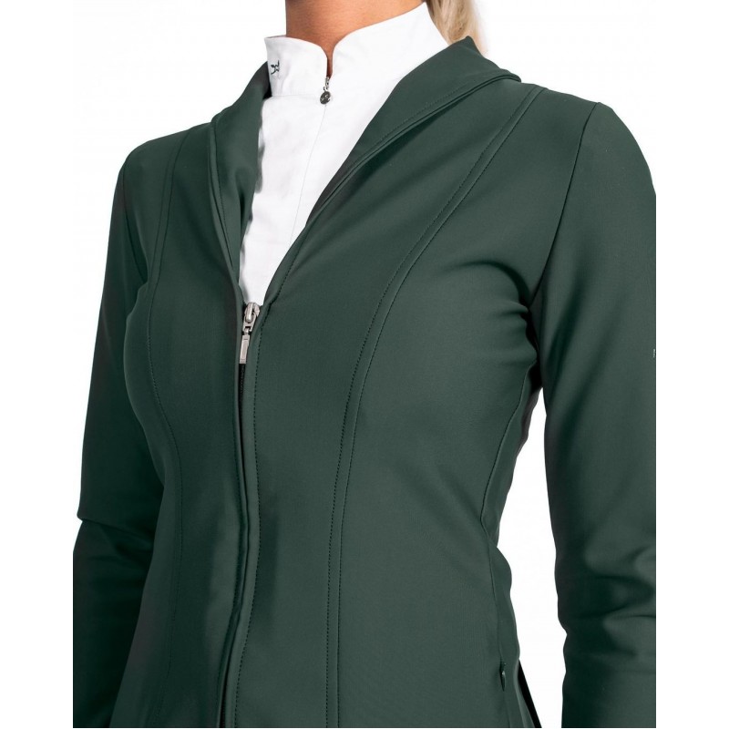 EQ-ShowJacket-07 350G 62% Nylon 38% Spandex-Zipper Technical Equestrian Show Jacket 