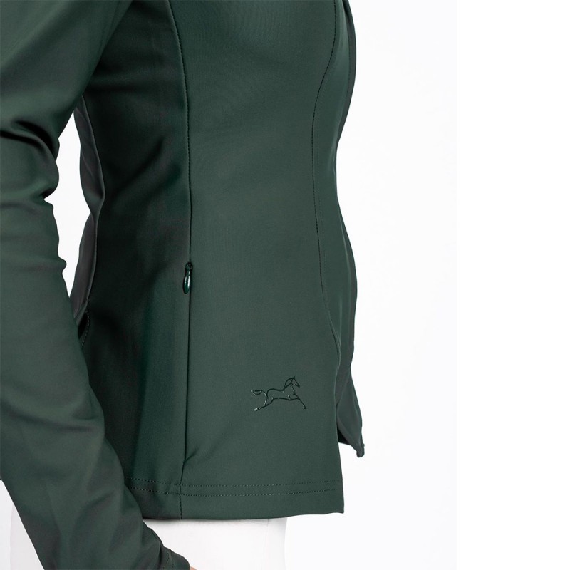 EQ-ShowJacket-07 350G 62% Nylon 38% Spandex-Zipper Technical Equestrian Show Jacket 