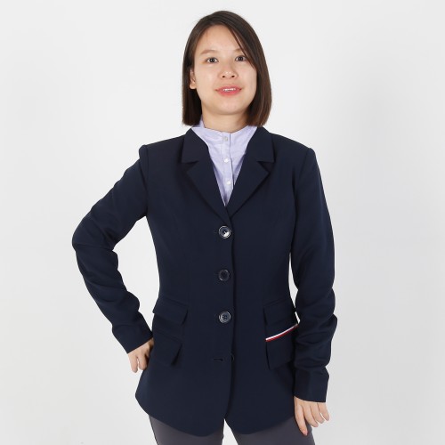 EQ-ShowJacket-09 320G 84% Polyester 16% Spandex-Zipper Technical Equestrian Show Jacket