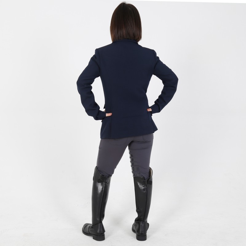 EQ-ShowJacket-09 320G 84% Polyester 16% Spandex-Zipper Technical Equestrian Show Jacket 