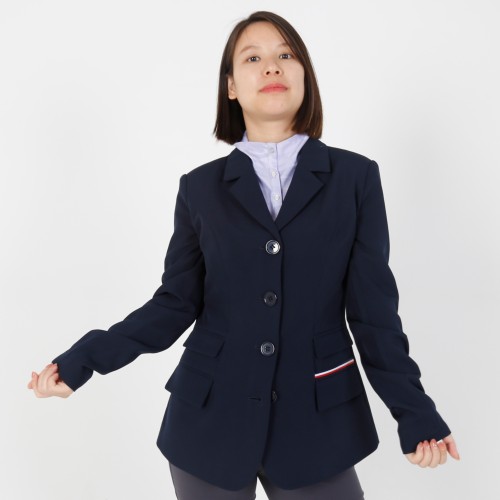 EQ-ShowJacket-09 320G 84% Polyester 16% Spandex-Zipper Technical Equestrian Show Jacket