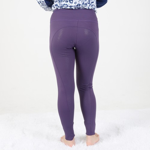 EQ-T01 320G 78%Polyester 22% Spandex side Pocket Full Seat Horse Riding Tights 