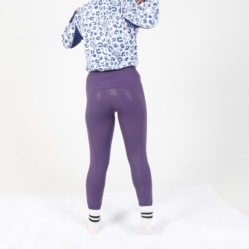 EQ-T01 320G 78%Polyester 22% Spandex side Pocket Full Seat Horse Riding Tights 