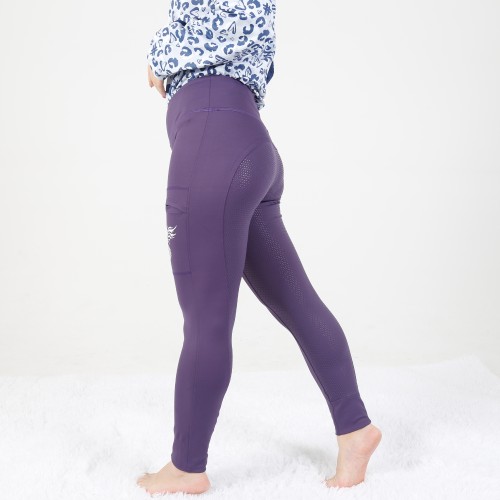 EQ-T01 320G 78%Polyester 22% Spandex side Pocket Full Seat Horse Riding Tights