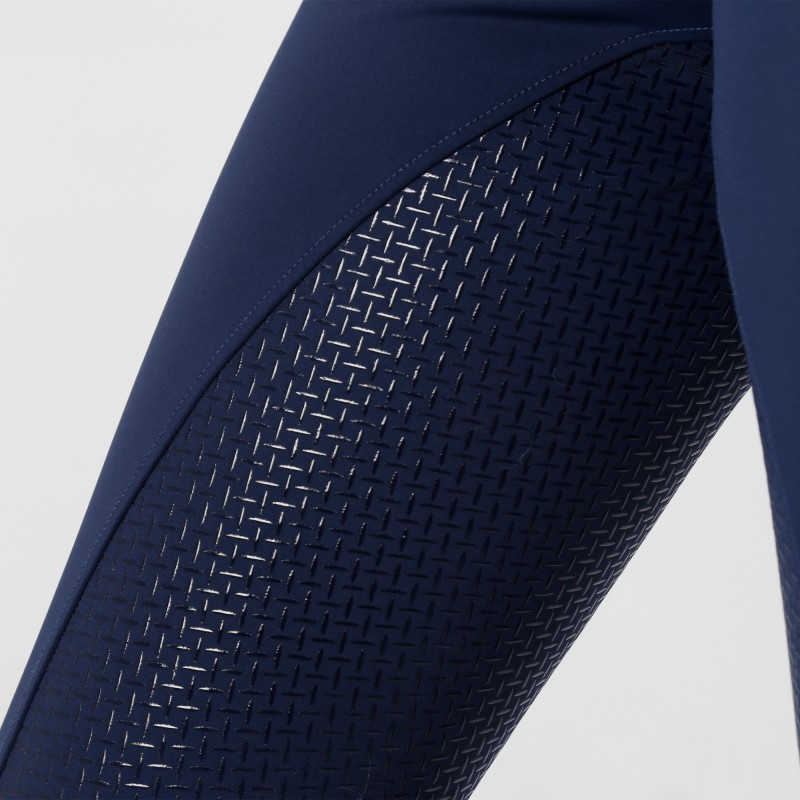 EQ-T06 78%Polyester 22%Spandex Navy In Stock Wholesale Full Seat Silicone Design Horse Riding Tights Leggings 