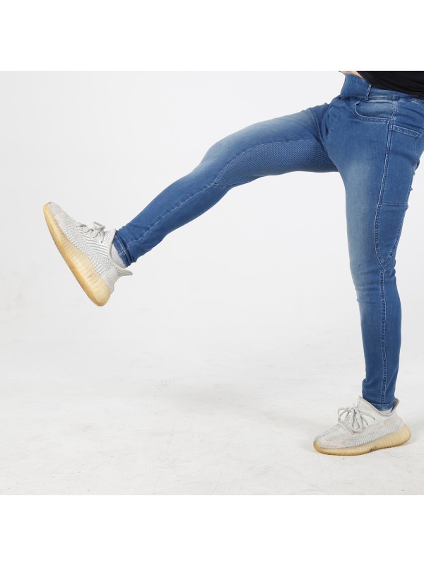 EQ-T07  Full seat Silicone Denim Equestrian Tights