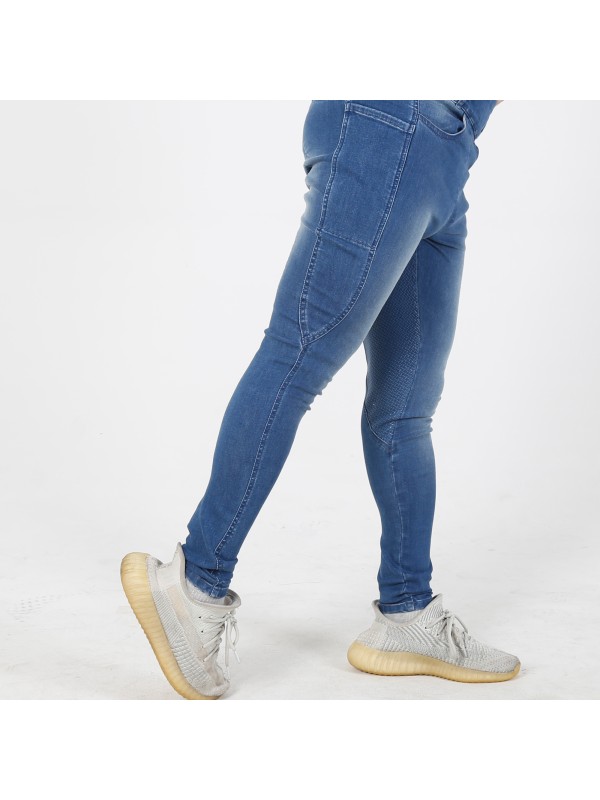 EQ-T07  Full seat Silicone Denim Equestrian Tights