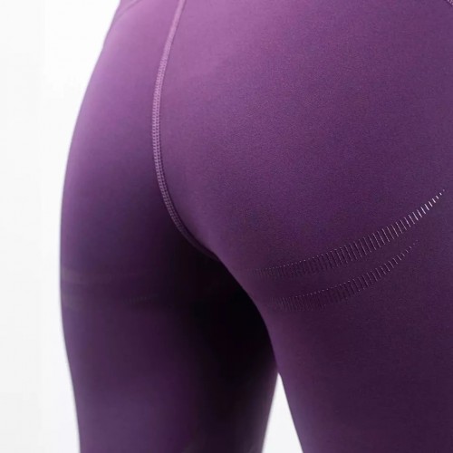 EQ-T11 250G 73% Recycled polyester 27% Elastane V-Cross Waisted Knee Patch Silicone Equestrian Tight Leggings 