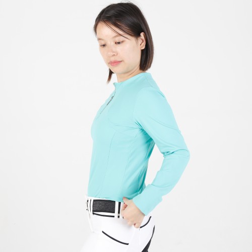 EQ-T-LS03 220G 75% Recycled Polyamide 25% Spandex- Eco Friendly Equestrian Long Sleeve Shirts Skinny Base Layer