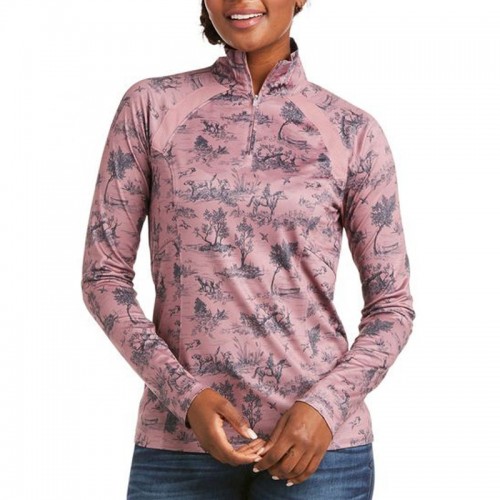 EQ-T-LS07 220G 75% Nylon 25% Spandex-Bit Digital Printed horse riding base layer