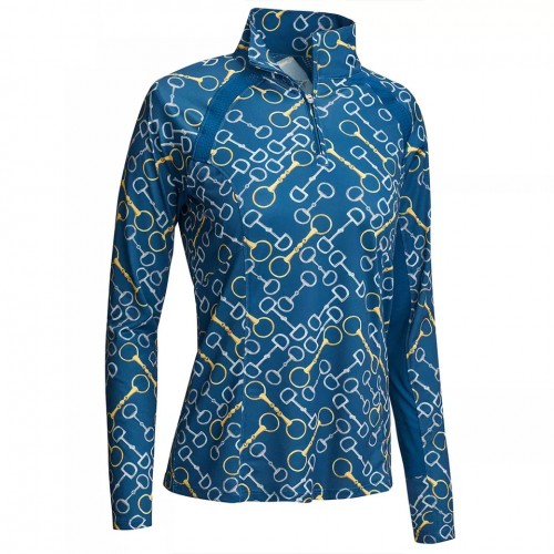 EQ-T-LS07 220G 75% Nylon 25% Spandex-Bit Digital Printed horse riding base layer