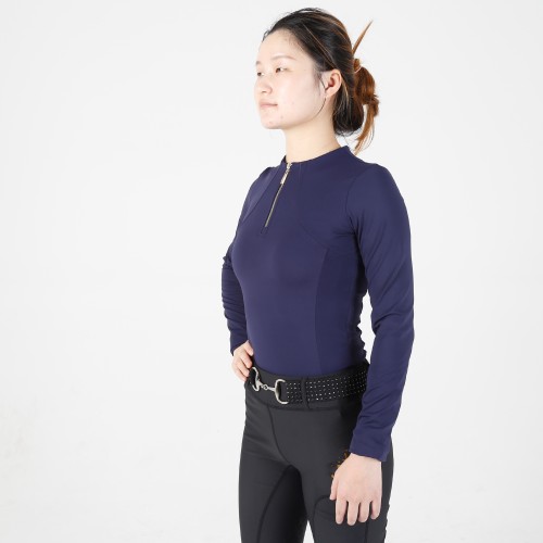 EQ-T-LS16  220G 75%Nylon+25% elastane-Back cut out Show Shirts Horse Riding Base Layer