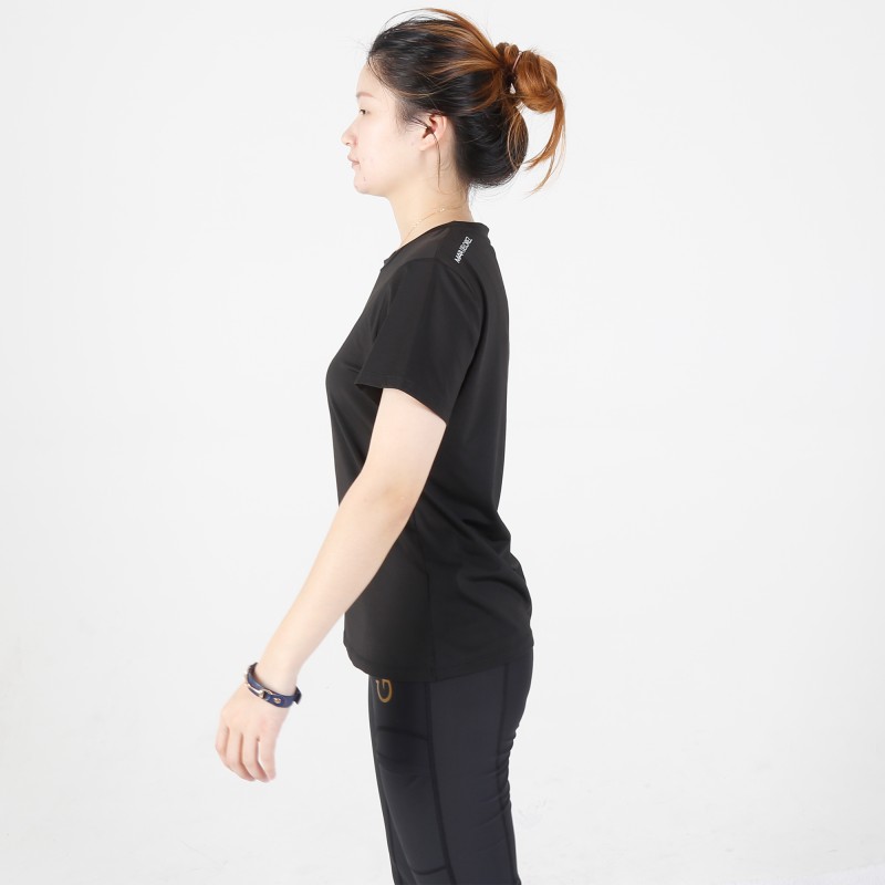 EQ-T-SL-08 170G 90% Polyester 10% Spandex Horse Riding Short Sleeve Training shirts 