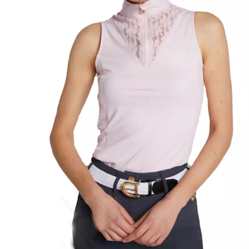 EQ-Tank 02 Equestrian Lace Collar Sleeveless Base Layer 