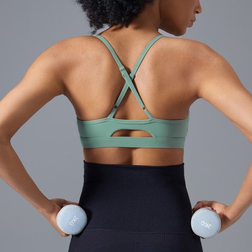 Adjustable Shoulder Strap Women's Running Shockproof Sports Fitness Yoga Bra