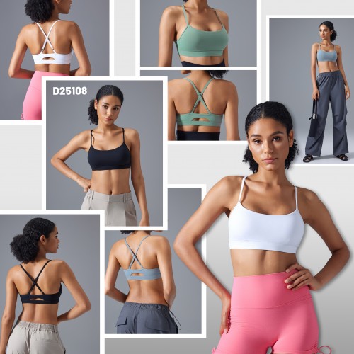 Adjustable Shoulder Strap Women's Running Shockproof Sports Fitness Yoga Bra
