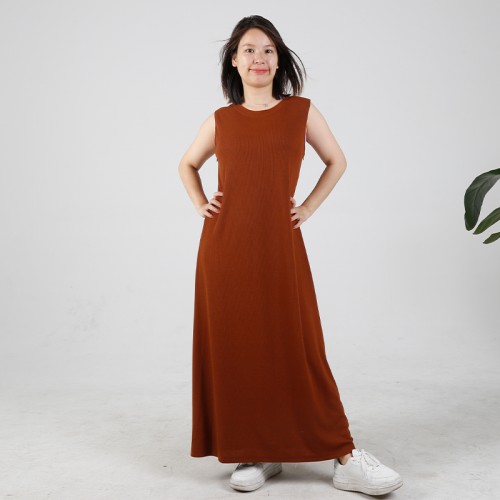 MN-D002 Wholesale Mama Sleeveless Maternity Dress With Lining Casual Comfortable Friendly Breastfeeding Zip Design