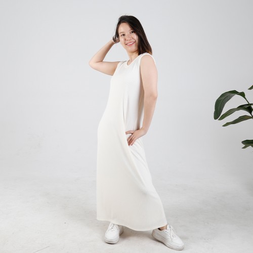 MN-D002 Wholesale Mama Sleeveless Maternity Dress With Lining Casual Comfortable Friendly Breastfeeding Zip Design