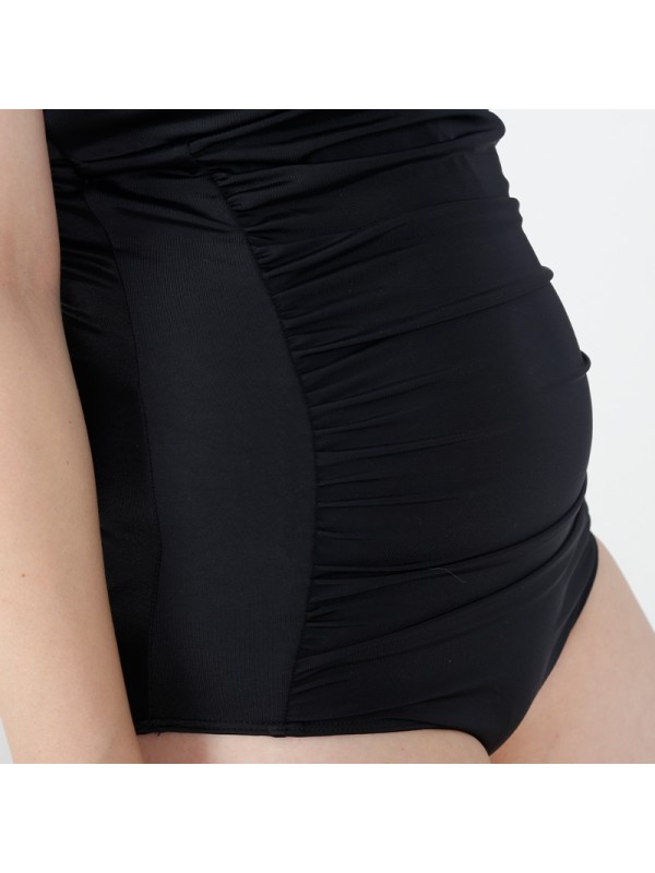 MN-Swimwear1 Nursing-Friendly One-Piece Maternity Swimsuit with Adjustable Straps
