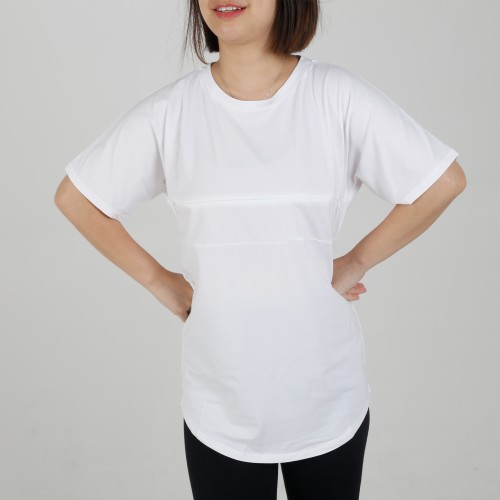 MN-T01 Wholesale AU Size White Color Women Maternity Tops Short Sleeve T-Shirt Casual Comfortable Friendly Breastfeeding Shirts