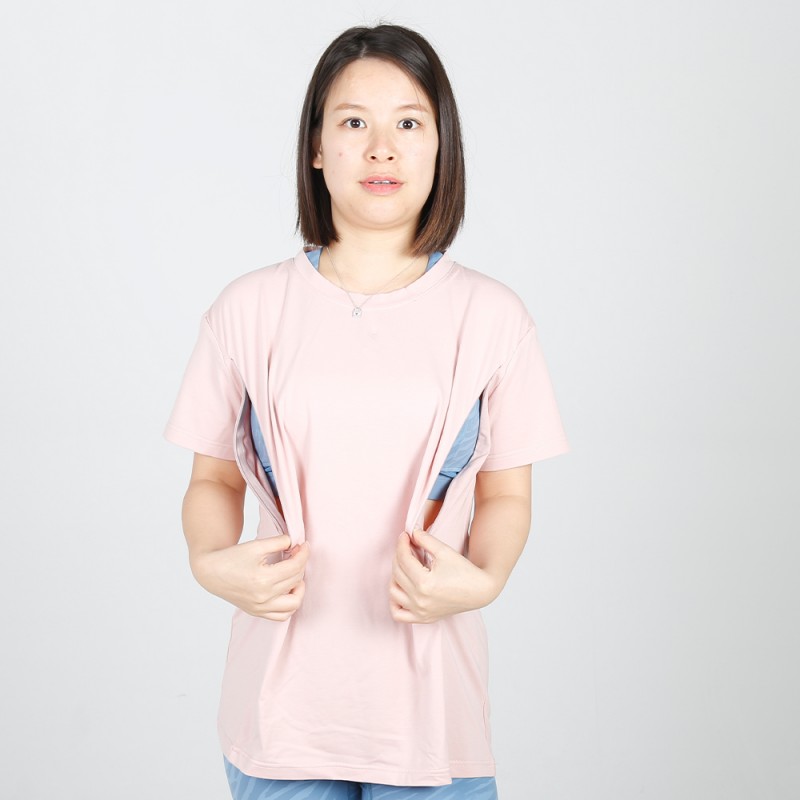 MN-T11 Wholesale Summer Maternity Bump Style Breastfeeding Tee 