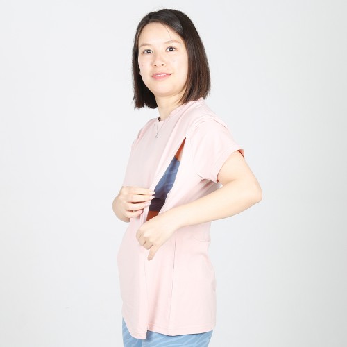 MN-T11 Wholesale Summer Maternity Bump Style Breastfeeding Tee