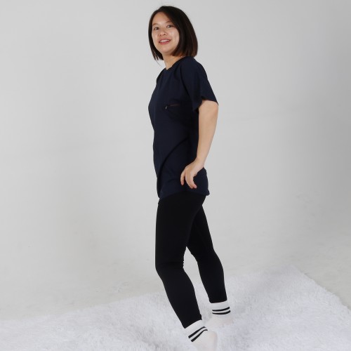 MN-T03 In Stock Maternity Clothes Black Color Super Breastfeeding Short Sleeve T-shirts