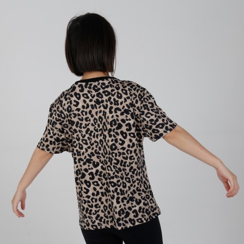 MN-T05 OEM ODM Matermity Apparel Leapard printing Short Sleeve Breastfeeding T-shirts