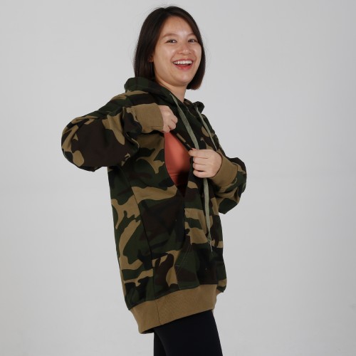 MN-N01 OEM Mama camouflage Maternity Hoodies Zip Access