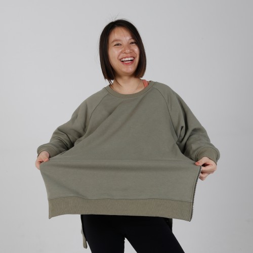 MN-N04 Custom Full zipper Easy Nursing for Mom BreastFeeding Sweater 