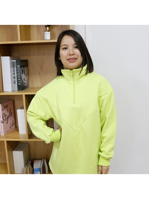 MN-N10 Stylish pregnant Sweater BreastFeeding Sweatshirts With Hidden V Zip Design For Bump