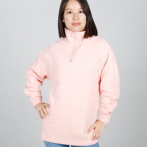 MN-N11 High Zip design Neck Sweater BreastFeeding Sweatshirts With Hidden V Zip Design For Bump 