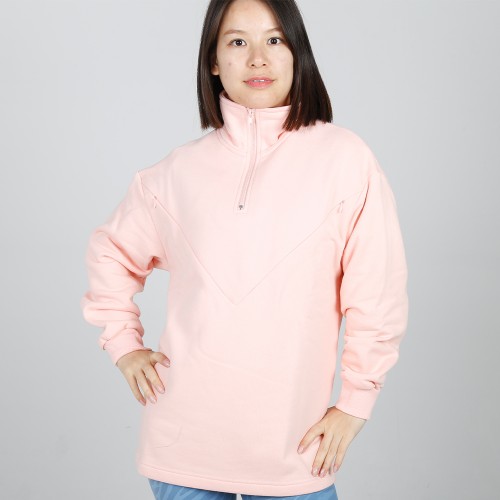 MN-N11 High Zip design Neck Sweater BreastFeeding Sweatshirts With Hidden V Zip Design For Bump