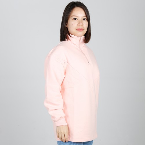 MN-N11 High Zip design Neck Sweater BreastFeeding Sweatshirts With Hidden V Zip Design For Bump