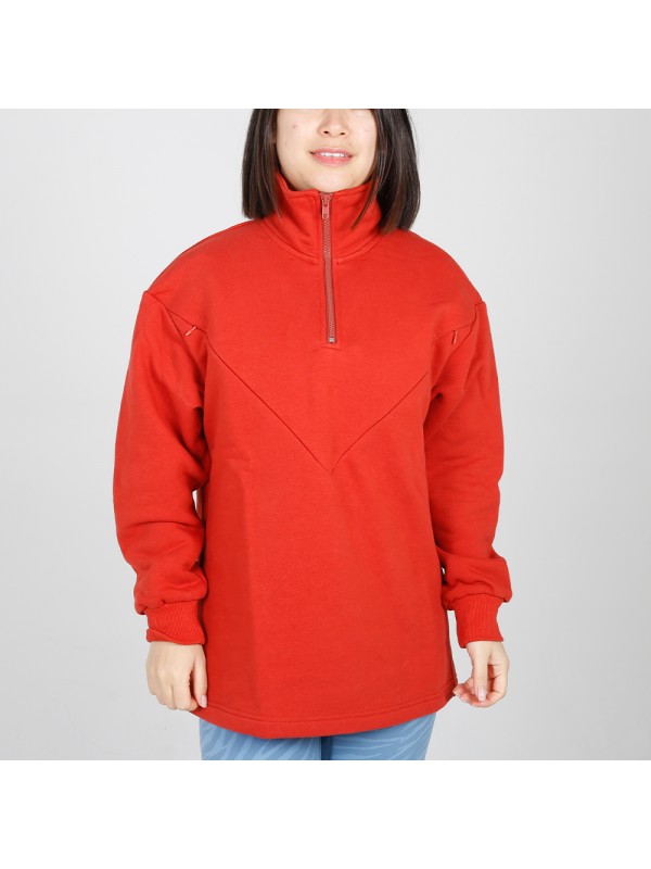MN-N12 High Zip design Neck Sweater BreastFeeding Sweatshirts With Hidden V Zip Design For Bump