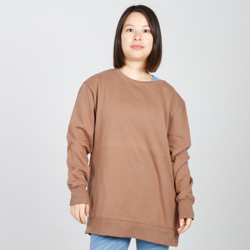 MN-N15 Maternity snap Side Sweater plain high quality corded crew sweatshirt women nursing tops 